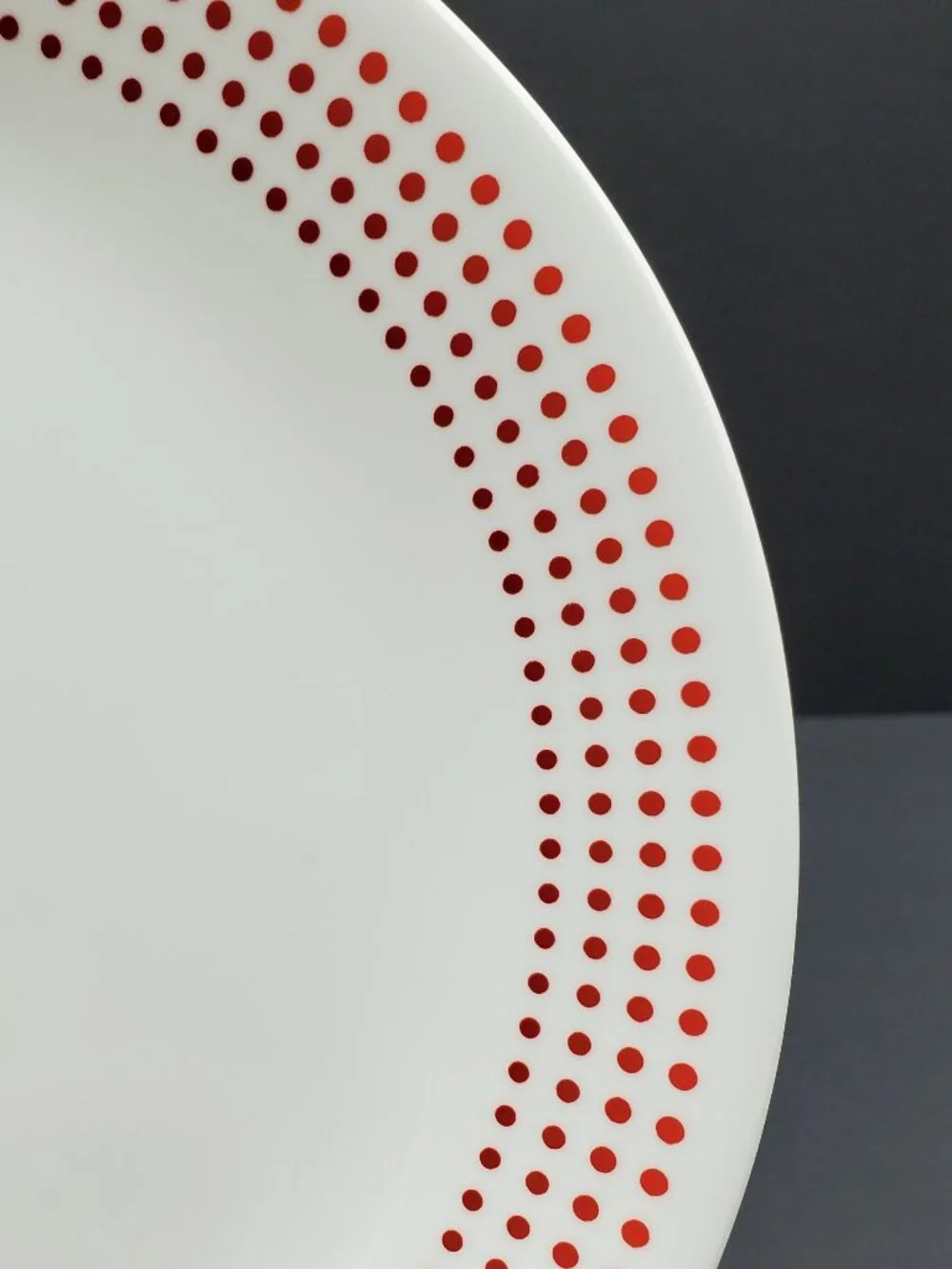 Corelle Bayside Dots Red Luncheon Plates Corning Red Polka Dot Band Salad Plates